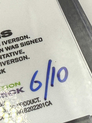 2022 Tyson Beck Allen Iverson The Answer Coloration Authentic Autograph 6/10