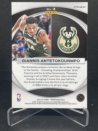2023-24 Panini Prizm Global Reach Giannis Antetokounmpo Prizm - No. 4
