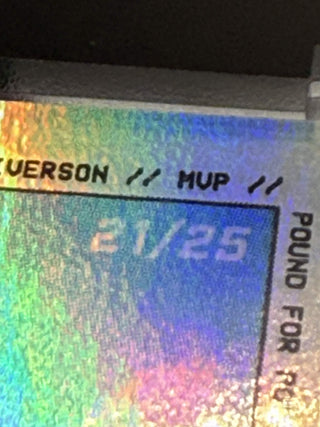 2022 Tyson Beck Allen Iverson MVP Pound For Pound Rainbow Foil 21/25