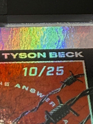 2022 Tyson Beck Allen Iverson 4x Scoring Champ Rainbow Foil 10/25