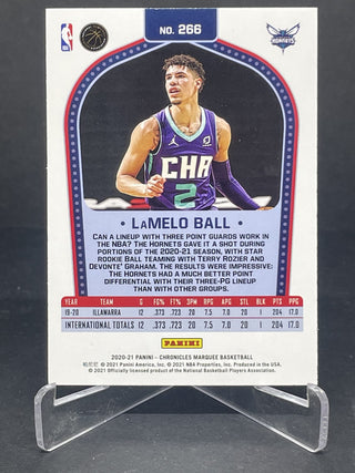 2020-21 Panini Chronicles Marquee LaMelo Ball Pink RC - No. 266