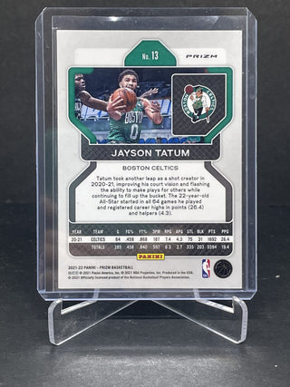 2021-22 Panini Prizm Red White and Blue Jayson Tatum Prizm - No. 13