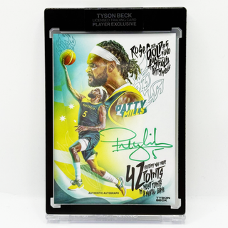 2021 Tyson Beck Patty Mills Most Points In A Medal Game Authentic Autograph 30/30 + Certificate of Authenticity