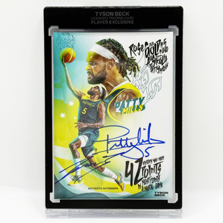 2021 Tyson Beck Patty Mills Most Points In A Medal Game Dual Authentic Autograph 3/10 + Certificate of Authenticity