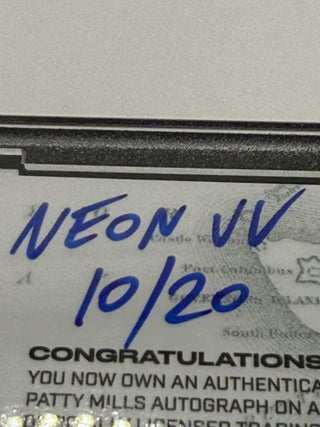 2021 Tyson Beck Patty Mills Player Exclusive Neon UV Autograph 10/20 + Certificate of Authenticity