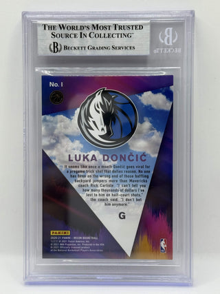 2020-21 Panini Recon Sky's The Limit Red Luka Doncic 180/199 BGS 9 Mint