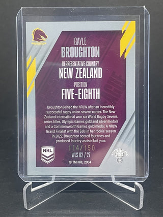 2024 NRL Traders World In League Gayle Broughton New Zealand 114/150