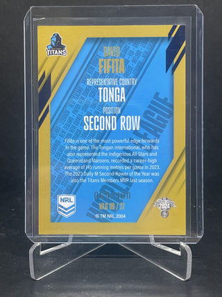 2024 NRL Traders World In League David Fifita Tonga 069/100