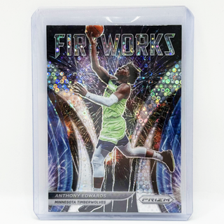 2021-22 Panini Prizm Fireworks Anthony Edwards Fast Break Prizm - No. 23