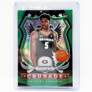 2020 Panini Prizm Draft Picks Crusade Anthony Edwards Green Prizm RC - No. 81