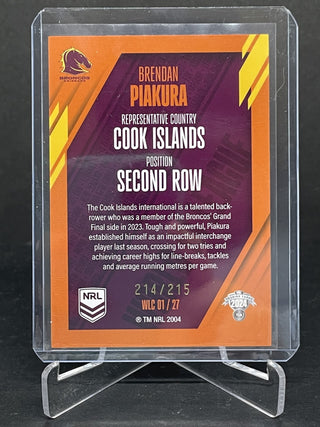 2024 NRL Traders World In League Brendan Piakura Cook Islands 214/215