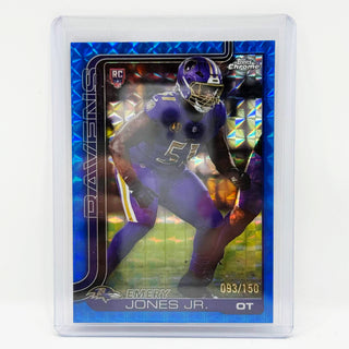 2025 Topps Chrome Football Emery Jones Jr. Blue 093/150
