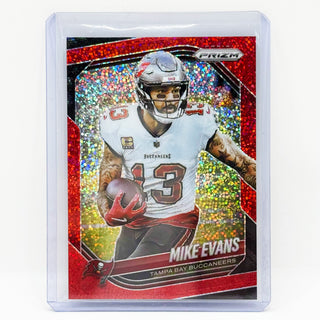 2025 Panini Prizm Football Mike Evans Red Sparkle - No. 225