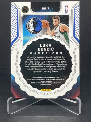 2021-22 Panini Obsidian Supernova Luka Doncic Green Flood - No. 7