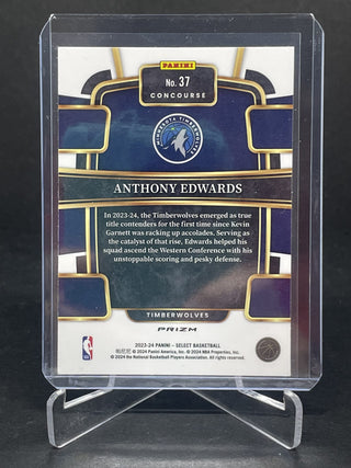 2023-24 Panini Select Anthony Edwards Tri-Colour Concourse Prizm - No. 37