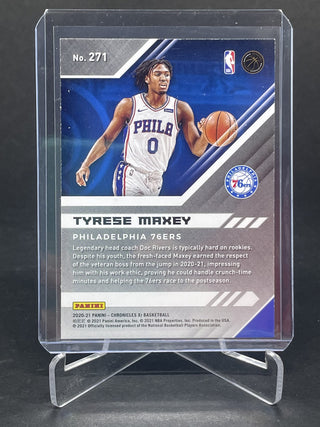 2020-21 Panini Chronicles XR Tyrese Maxey Teal RC - No. 271