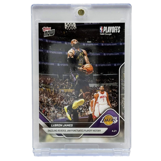 2025-26 Topps NOW LeBron James Dazzling Reverse Jam Punctuates Playoff History #269
