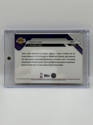 2025-26 Topps NOW LeBron James Dazzling Reverse Jam Punctuates Playoff History #269