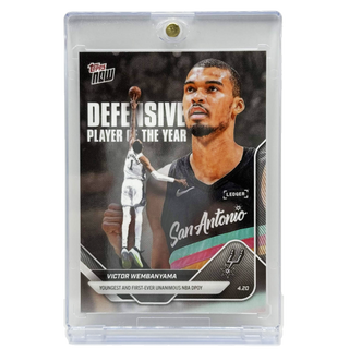 2025-26 Topps NOW Victor Wembanyama Youngest And First-Ever Unanimous NBA DPOY