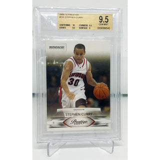 2009-10 Panini Prestige Stephen Curry Rookie Card BGS 9.5 Gem Mint
