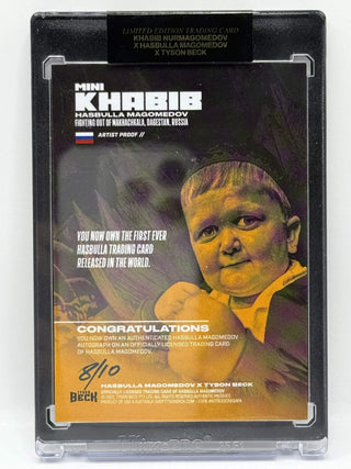 2022 Tyson Beck X Hasbulla Magomedov Mini Khabib Authentic Autograph RC 8/10