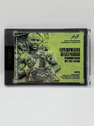 2022 Tyson Beck X Floyd Mayweather Battle For Greatness Coloration Autograph 1/10 - AA