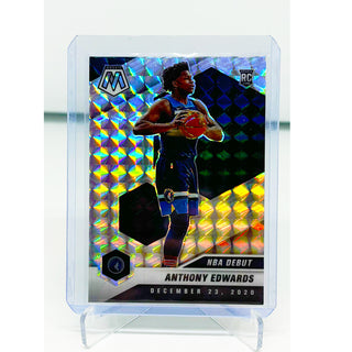 2020-21 Panini Mosaic Anthony Edwards Silver Mosaic NBA Debut RC #261