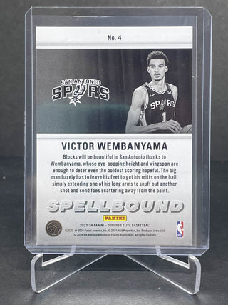 2023-24 Donruss Elite Victor Wembanyama Spellbound "B" RC - No. 4