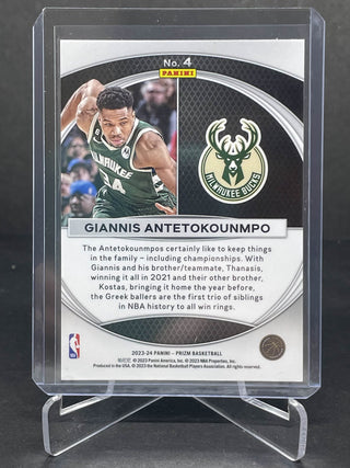2023-24 Panini Prizm Giannis Antetokounmpo Global Reach - No. 4