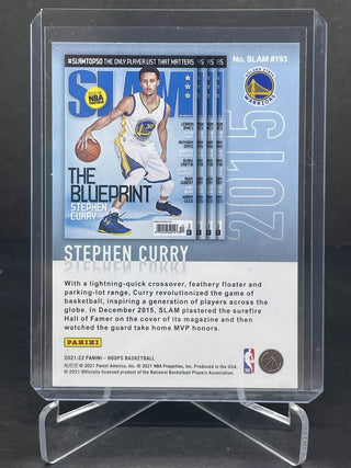 2021-22 Panini Hoops Stephen Curry Blueprint SLAM Insert - No. 193