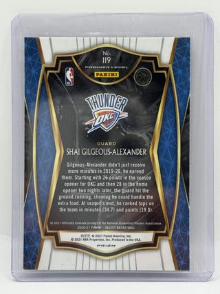 2020-21 Panini Select Shai-Gilgeous Alexander Red/White/Green Ice - No. 119