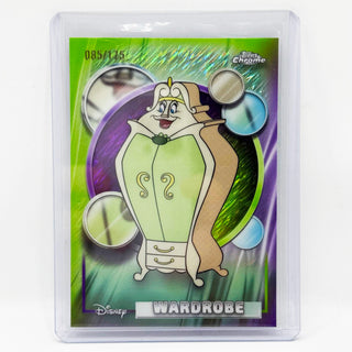 2026 Topps Chrome Disney Wardrobe Purple/Light Green Shimmer 085/175