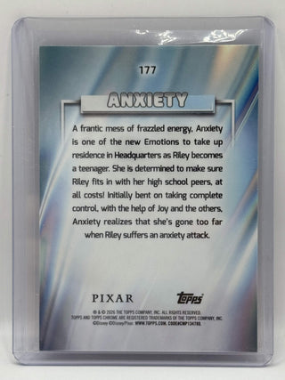 2026 Topps Chrome Disney Anxiety Purple Refractor 65/75