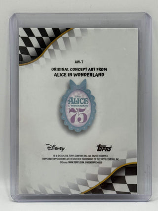 2026 Topps Chrome Disney Alice In Wonderland Checkerboard Concept Art #AW-7