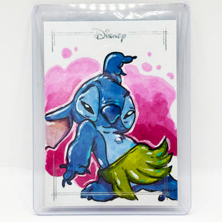 2026 Topps Chrome Disney Stitch Sketch Card Artist Autograph 1/1