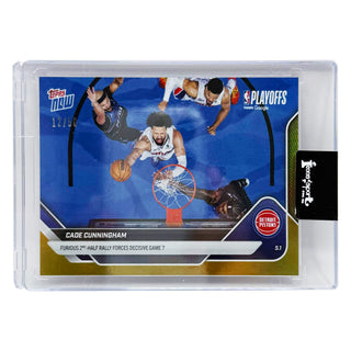 2025-26 Topps NOW Cade Cunningham Furious 2nd Half Rally Forces Game 7 Gold Foil 12/50