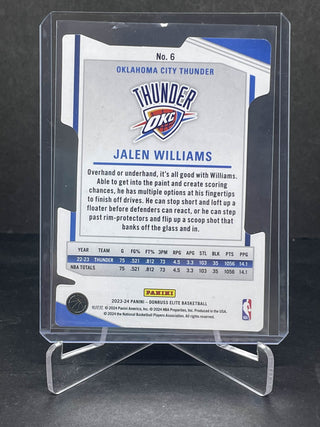 2023-24 Donruss Elite Jalen Williams Aspirations Red Die-Cut 61/92