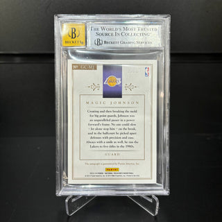 2013-14 Panini National Treasures Magic Johnson Game Changers Signatures 23/60 BGS NM-MT 8