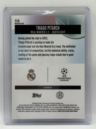 2025-26 Topps Finest Thiago Pitarch Refractor RC - No. 113