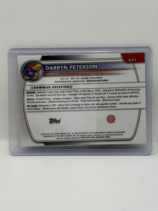2025-26 Topps Bowman Chrome 1st Bowman Darryn Peterson #BCP-2