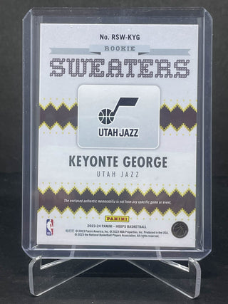 2023-24 Panini Hoops Rookie Sweaters Keyonte George - No. RSW-KYG