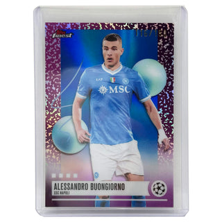 2025-26 Topps Finest UEFA Club Competitions Alessandro Buongiorno Blue 116/150