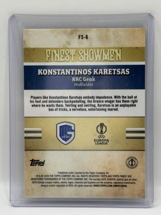 2025-26 Topps Finest Konstantinos Karetsas Finest Showmen RC 81/99