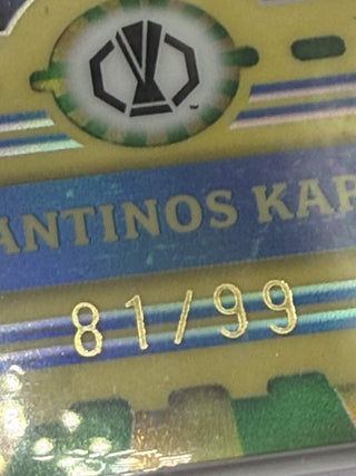 2025-26 Topps Finest Konstantinos Karetsas Finest Showmen RC 81/99