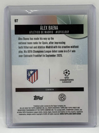 2025-26 Topps Finest Álex Baena Purple Checkerboard 144/150
