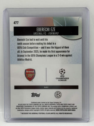 2025-26 Topps Finest Eberechi Eze Purple Checkerboard 63/75