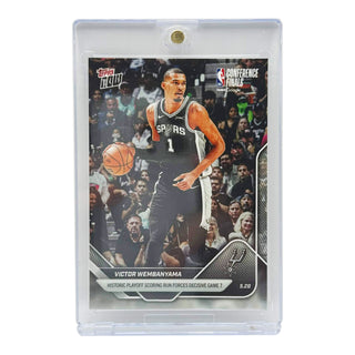 2025-26 Topps NOW Victor Wembanyama Historic Playoff Scoring Run Forces Decisive Game 7 #323