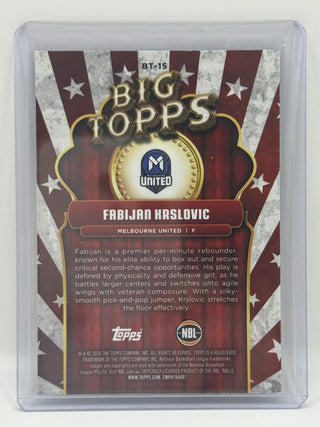 2025-26 Topps NBL Big Topps Fabijan Krslovic Black 04/10