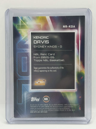 2025-26 Topps NBL Relic Kendric Davis Game-Used Patch #NR-KDA
