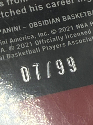 2020-21 Panini Obsidian Eclipse John Wall Die-Cut 07/99